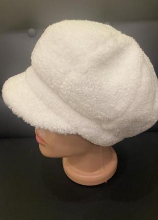 Кепка тедди,белая,8кл