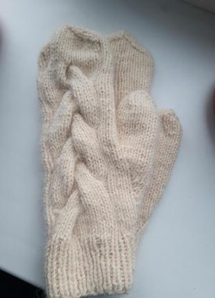 Варежки из пухая норки