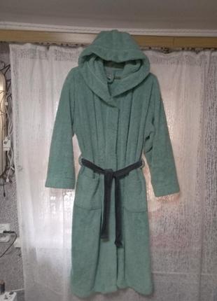 Теплый флисовый халат мужской 44-46 размер