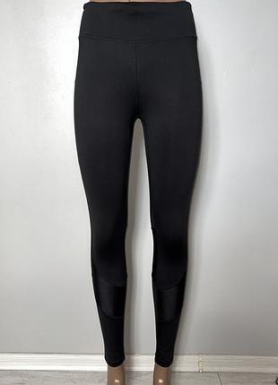 Фирменные черные лосины для занятий спортом h&m