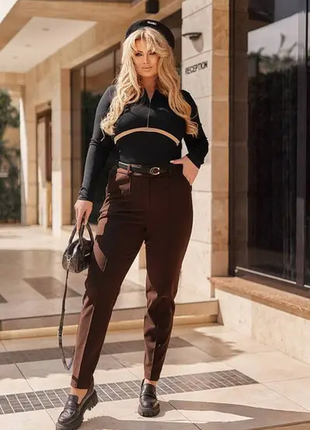 Жіночи брюкі шоколадного кольору від marks& spencer