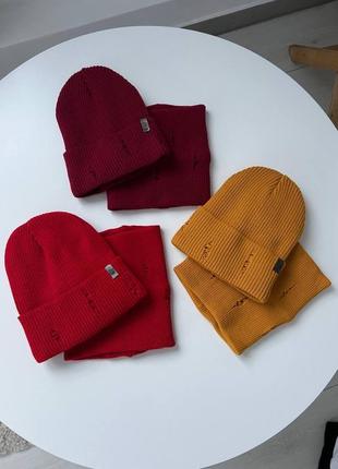 Жіночий комплект шапка +хомут5 фото