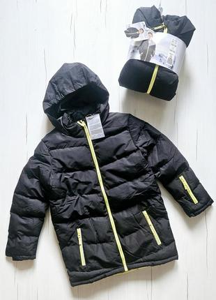 Термокуртка детская 122-128см, 134-140, 6-8роков, 8-10, crane, куртка зимняя/демисезонная для девочки/мальчика, термокуртка лыжная мембранная черная