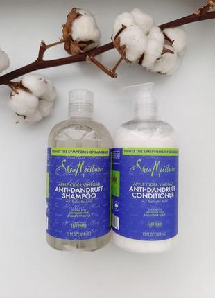 Набор sheamoisture, против перхоти с яблочным уксусом и в 3, шампунь 384 мл и кондиционер 384 мл