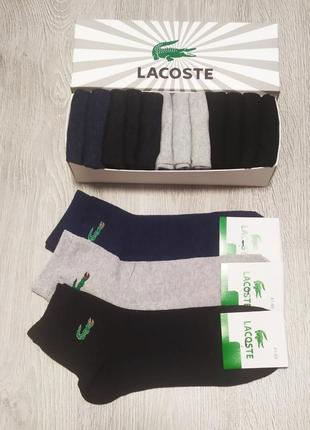 Носки, носки мужские lacoste -набор 12 пар в коробке