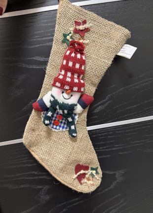 Новогодний декор, сапог для подарков