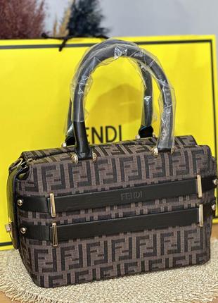 Сумка в стиле ганде, сумка в стиле фенды, коричневая сумка в стиле fendi