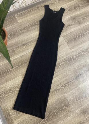 Макси-платье в рубчик 🖤