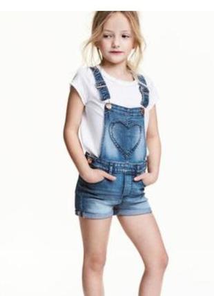 Комбинезон с шортами джинсовый на девочку h&m