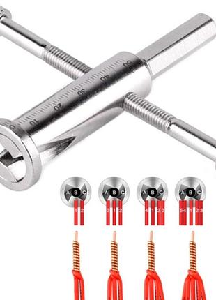 Насадка инструмент на шуруповерт дрель для скрутки и зачистки проводов