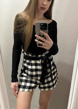 Твидовые женские шорты4 фото