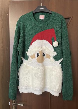 Гарний новорічний світер 48 розмір