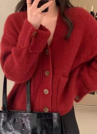 Шерстяной кардиган 35% alpaca 28% wool