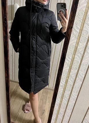 Длинный пуховик куртка colins