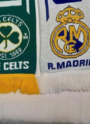 Шарф футбольний матчевий the celts glascow- r. madrid 06\09\2022