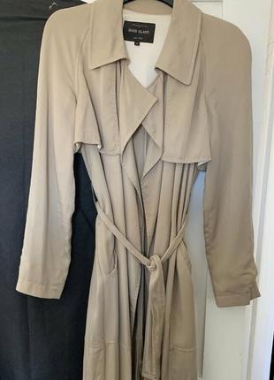 Тренч бежевий river island xs/s