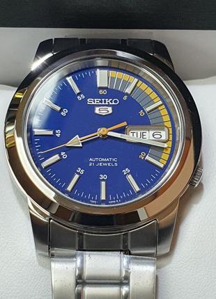 Новый часы seiko 
5 blue automatic blue dial men's watch
item no. snkk27