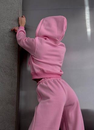 Спортивний костюм з джогерами на резинці / спорт костюм трьохнитка на тонкому флісі / весняні костюми / жіночі спортивні костюми5 фото