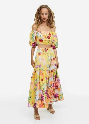 Новая яркая юбка миди h&m4 фото