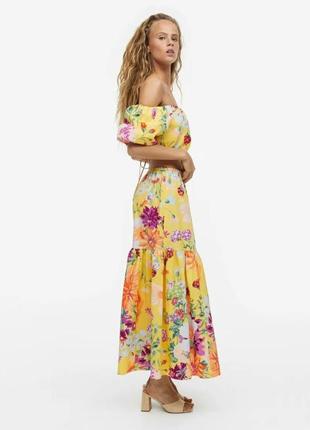 Новая яркая юбка миди h&m5 фото