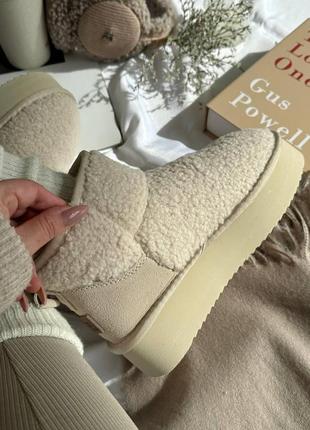 Жіночі уггі Bottes Ugg® Biltmore Mid Noir teddy beige v / smb4 фото