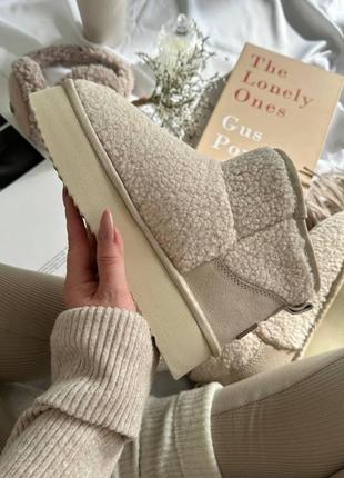 Жіночі уггі Bottes Ugg® Biltmore Mid Noir teddy beige v / smb8 фото