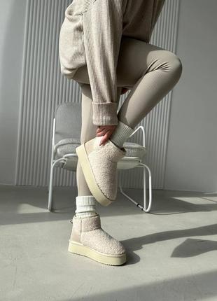 Жіночі уггі Bottes Ugg® Biltmore Mid Noir teddy beige v / smb10 фото
