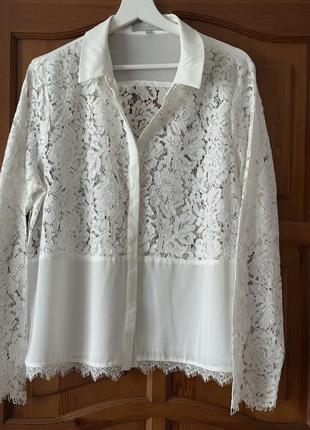 Красивая рубашка с гипюром, пог 58