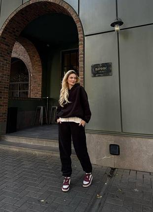 Жіночий теплий спортивний костюм двійка двухсторонній фліс