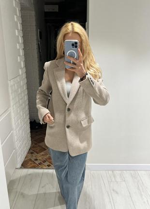 Напів пальто -жакет з вовни