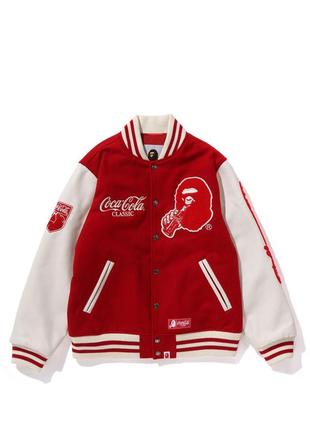 Красная куртка bape x coca cola