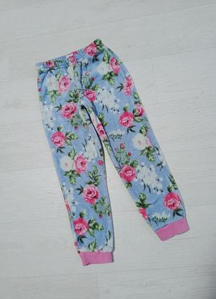 Теплые махровые пижамные штаны 6-7р