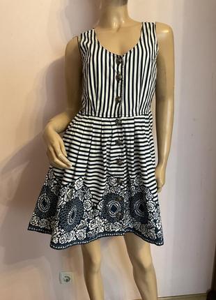 Качественное хлопковое платье на пуговицах/ s/ brend beau