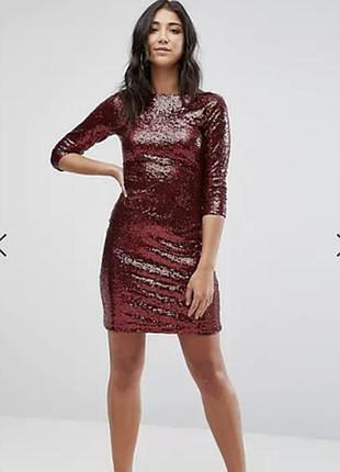 Платье мини пайетки блестящее новое новогоднее