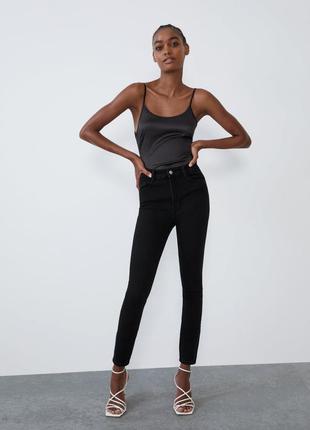 Джинсы с высокой талией zara xs