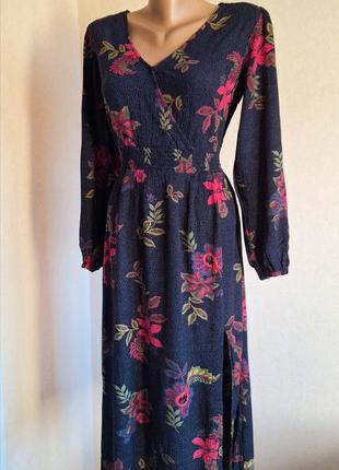Сукня fat face довга плаття платье разрез спереди сбоку на запах