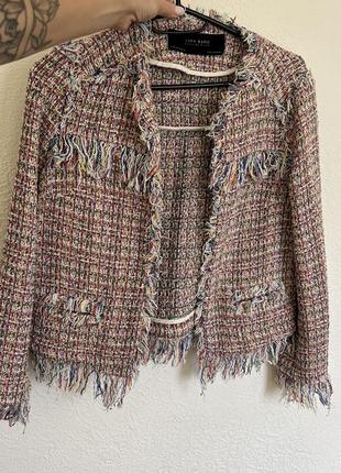Жакет твідовий zara розмір xs