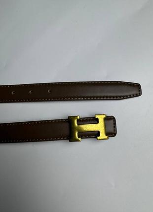 Жіночий шкіряний ремінь в стилі hermes
