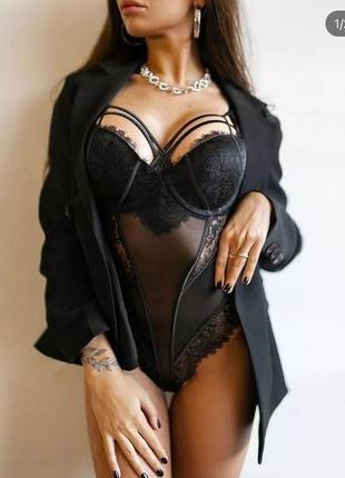 Боди венди  в черном цвете