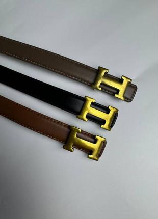 Жіночий шкіряний ремінь в стилі hermes