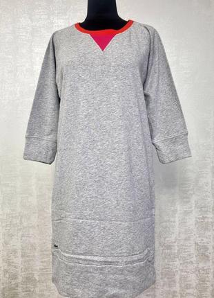 Lacoste бавовняна сукня-толстовка