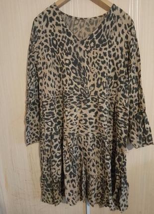 Вискозное платье с оборками