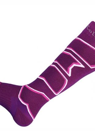 Носки горнолыжные сolumbia ski merino m 39-42 deep violet rose/white pink