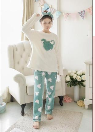 Теплая пижама со штанами