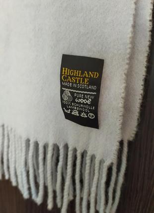Теплый зимний голубой шарф highland castle шерсть ягненка теплый зимний шарф шерсть ягненка