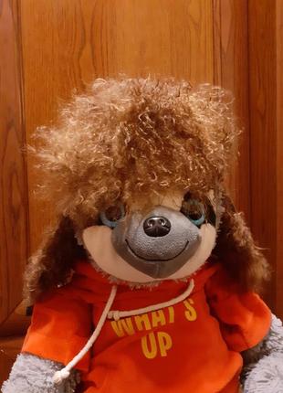 Зимняя шапка с мехом ламы вышивка