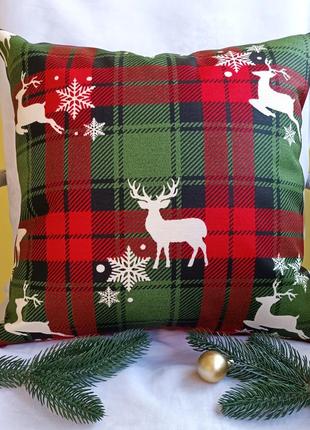 Новогодняя наволочка 35*35 см с хлопка