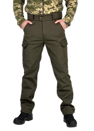 Брюки мужские soft shell на флисе "peak"