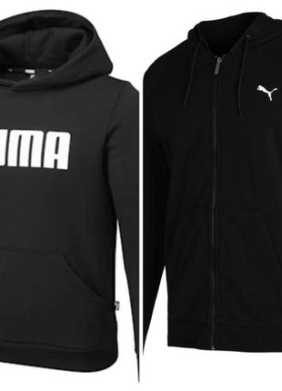 Кофта худи оригинальные черные новые puma sport пума олимпийка коттоновая new брендовая