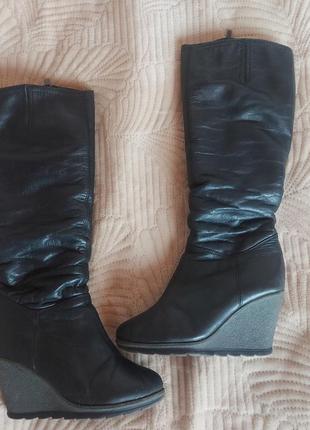 Шкіряні зимові сапожки